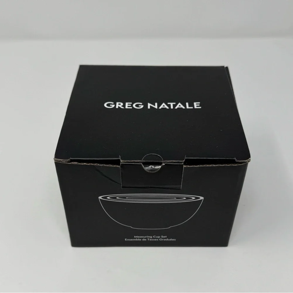 NIB Greg Natale Ceramic Measuring Cup Bowls Soft Mint Green Set of 4 New In‎ Box